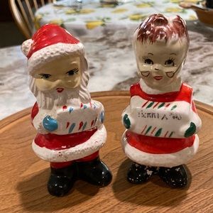 Vintage Japan Christmas Salt and pepper shakers